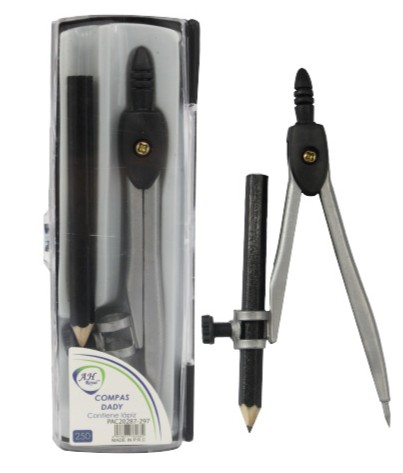 AH ROYAL COMPAS METALICO DADY LAPIZ Y ESTUCHE V90