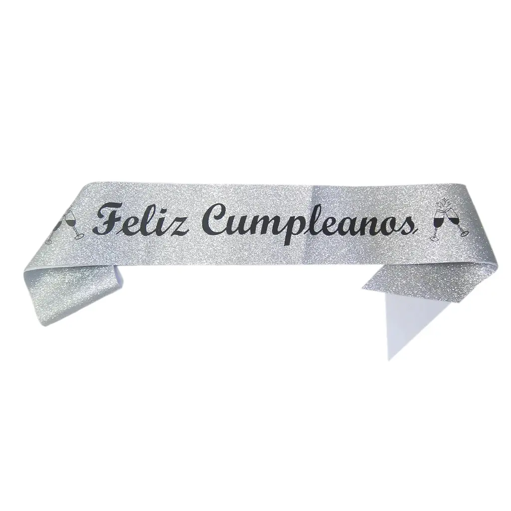 BANDA FELIZ CUMPLEAÑOS PLATA 