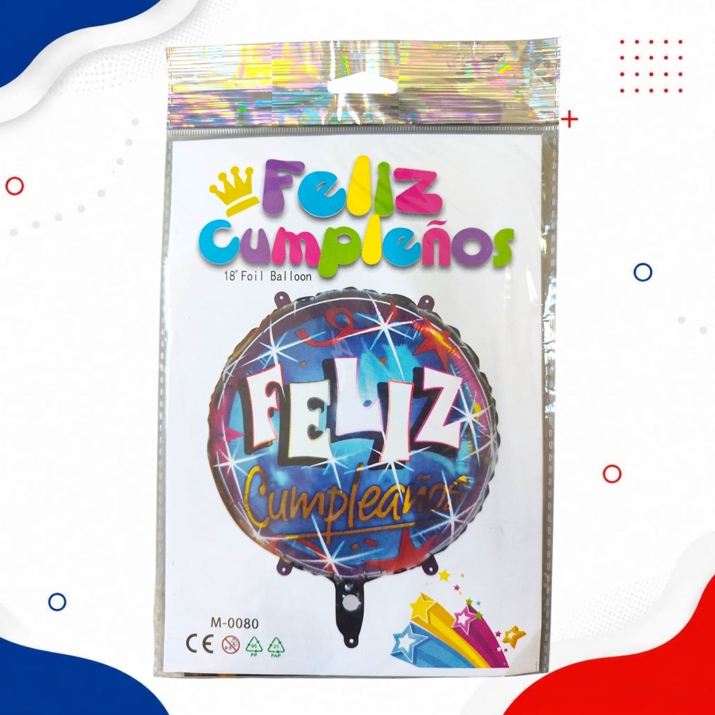 GLOBO METALIZADO FELIZ CUMPLEAÑOS