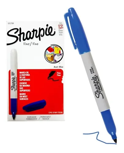 SHARPIE MARCADOR PUNTA FINA AZUL