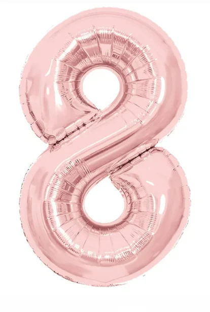 GLOBO METALIZADO 16" ORO ROSA N.8