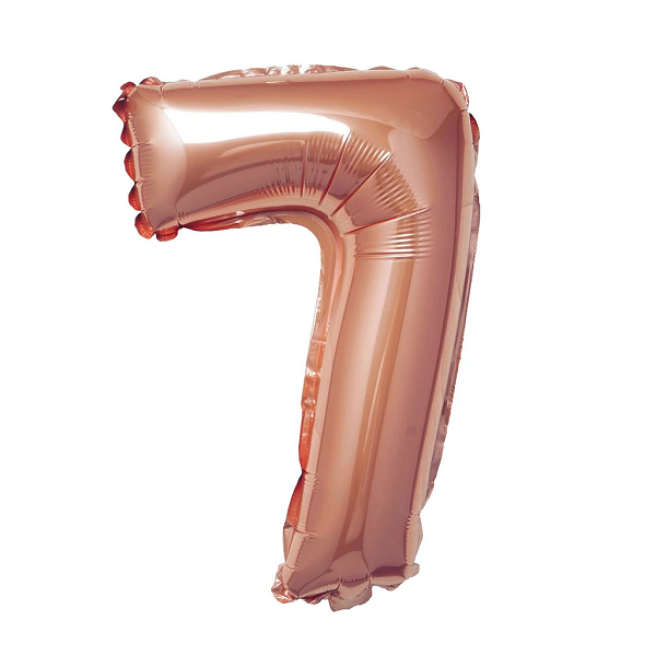GLOBO METALIZADO 16" ORO ROSA N.7