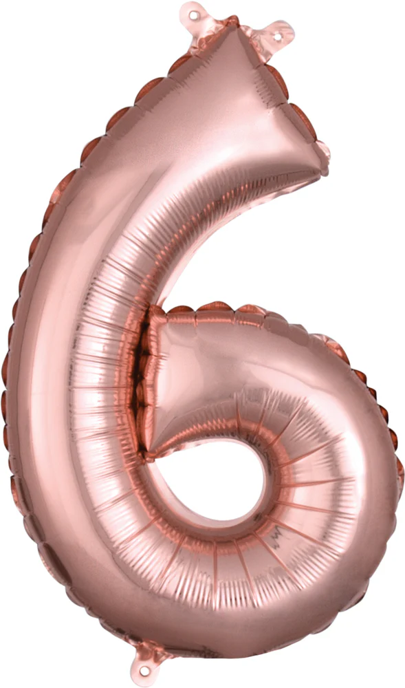 GLOBO METALIZADO 16" ORO ROSA N.6