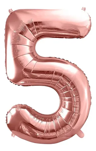 GLOBO METALIZADO 16" ORO ROSA N.5