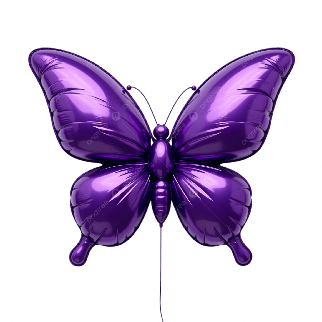 GLOBO MARIPOSA  MORADO 