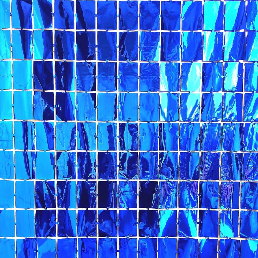 CORTINA CUADRO AZUL OSCURO