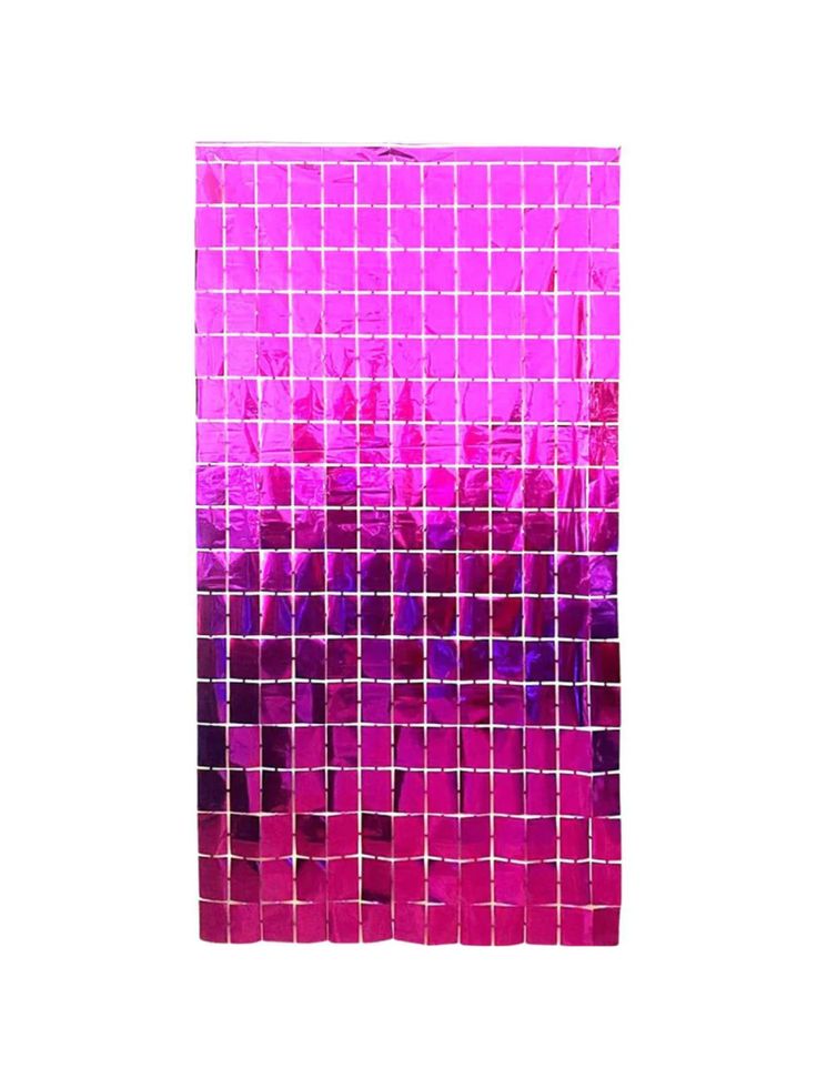 CORTINA CUADRO FUCSIA
