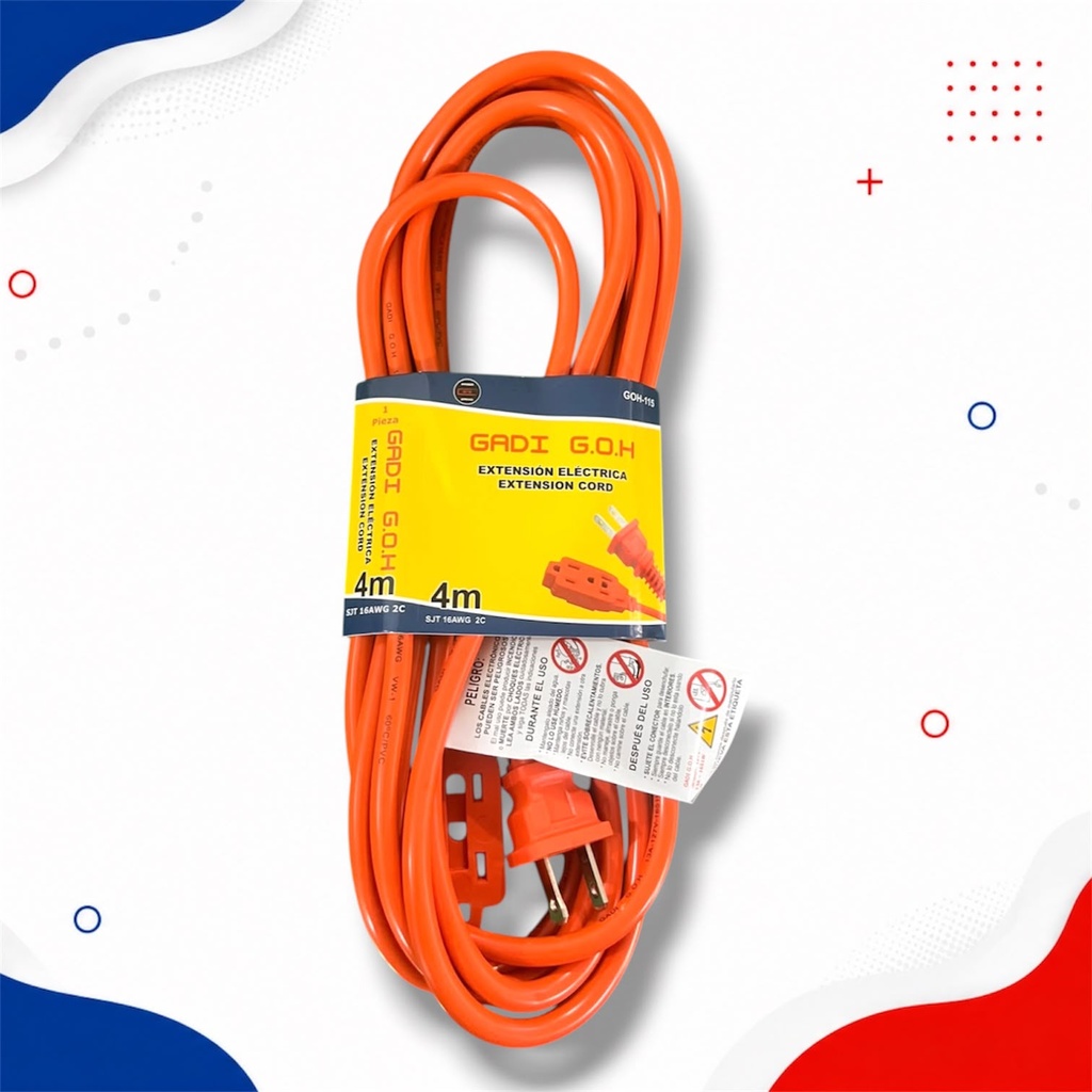GOH EXTENSION ELECTRICA NARANJA x 4mt