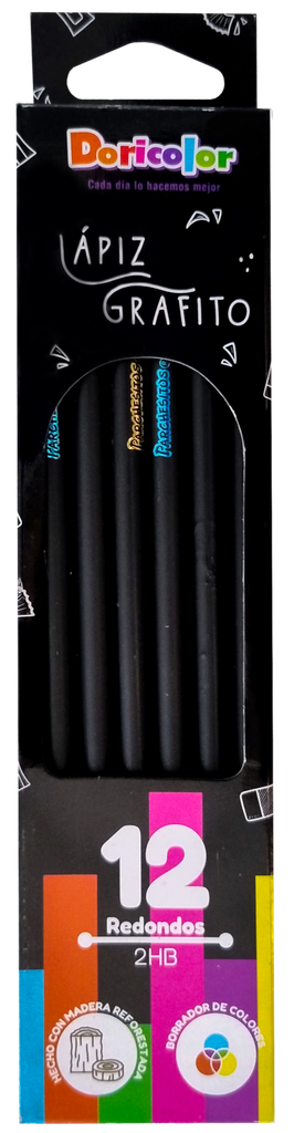 DORICOLOR LAPIZ GRAFITO 2HB x12und