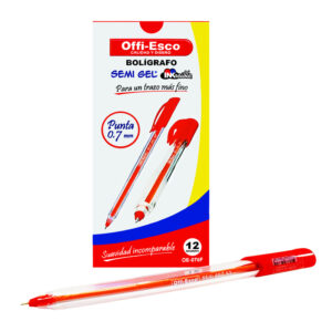 OFFI-ESCO LAPICERO SEMI GEL X12und ROJO 