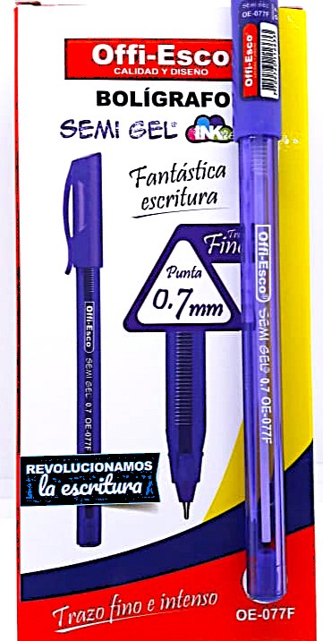 OFFI-ESCO LAPICERO TAPA 0.7mm X12und MORADO 