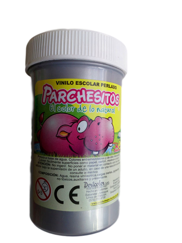 PARCHESITOS VINILO GRIS PERLADO X130G 