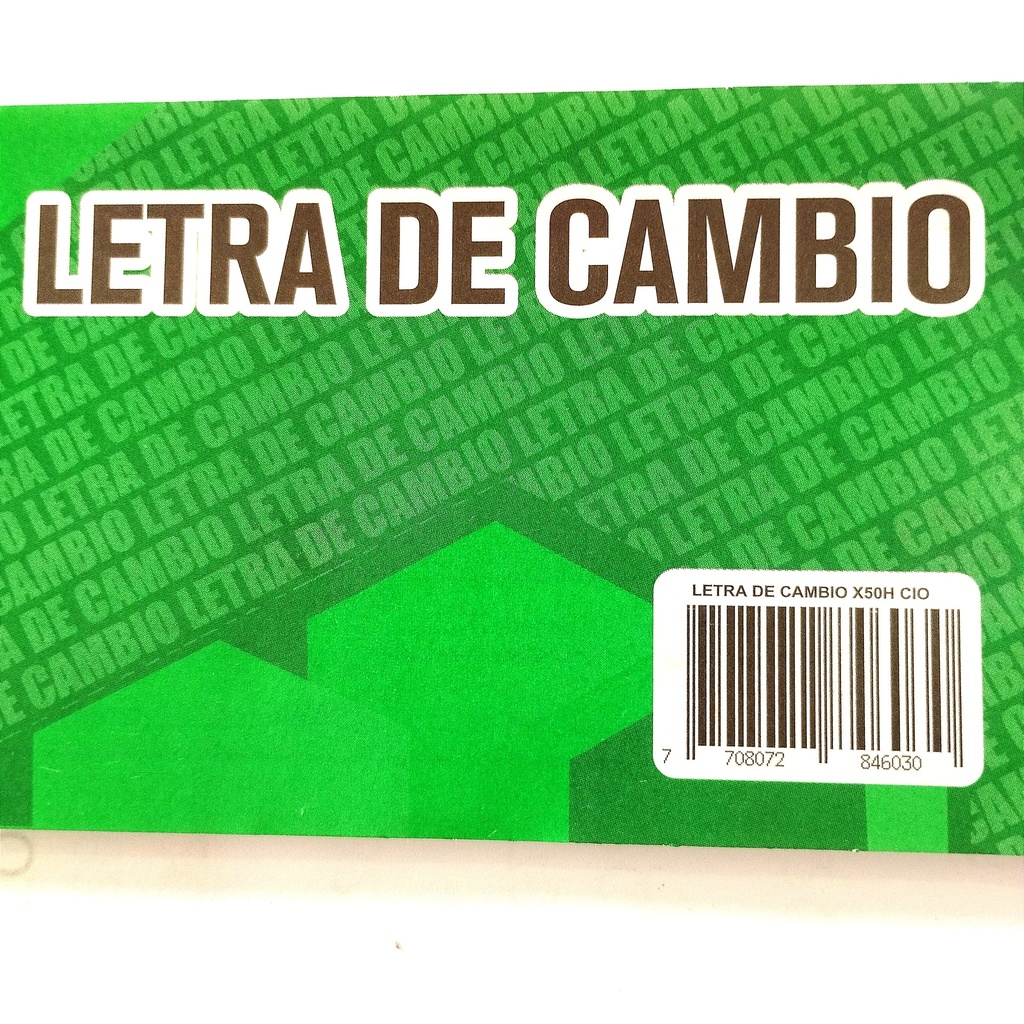 LETRA DE CAMBIO X50H CIO  
