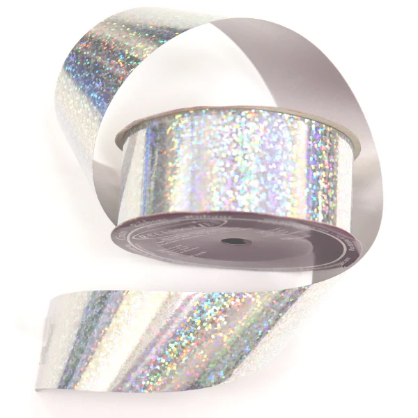 CINTA PAPEL HOLOGRAMA PLATEADO
