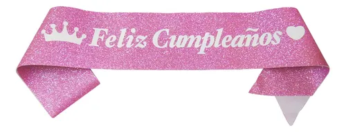 BANDA FELIZ CUMPLEAÑOS ROSADO
