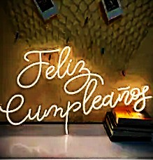 [JJJ253044] LETRERO LED FELIZ CUMPLEAÑOS LUZ CALIDA