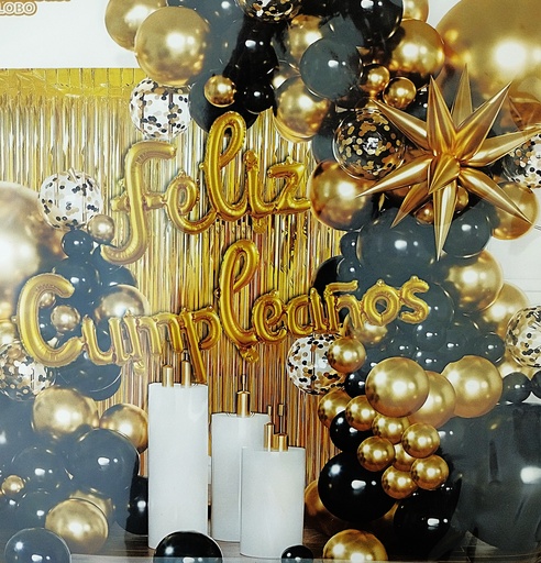 [JJJ251585] BOUQUET DE GLOBOS ESTRELLA DORADA
