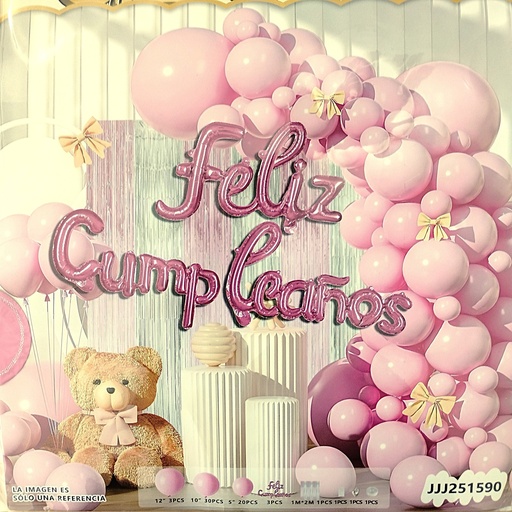 [JJJ251590] BOUQUET DE GLOBOS ROSADO 