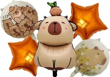 [JJJ253008/JJJ251532] BOUQUET DE GLOBOS X5PCS CAPIBARA
