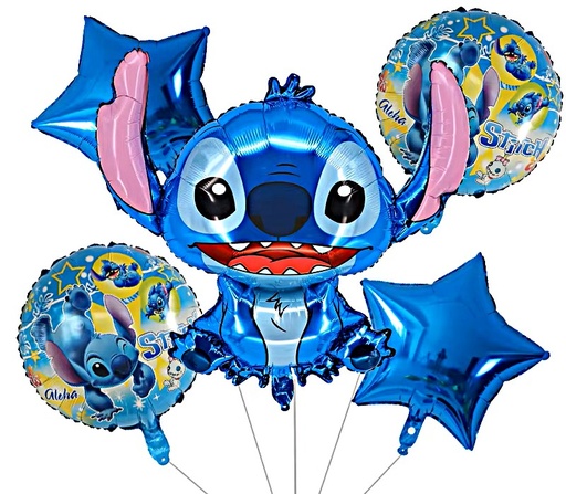 [JJJ253011] BOUQUET DE GLOBOS X5PCS STITCH