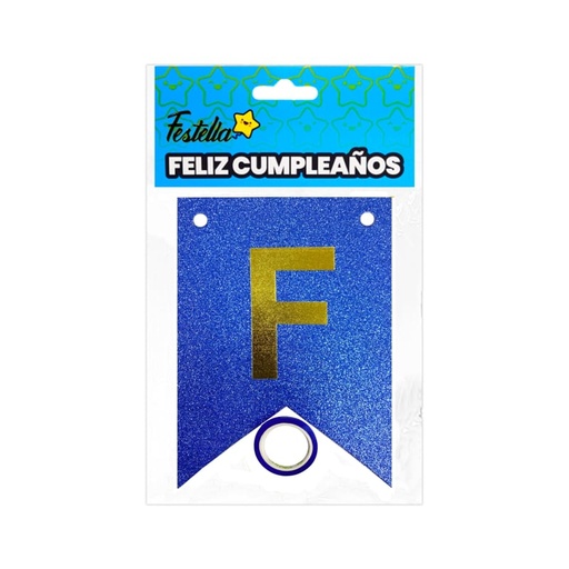 [JJJ251527] BANDERIN FELIZ CUMPLEAÑOS ESCAR. AZUL OSCURO