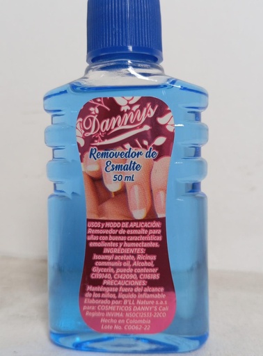 DANNYS REMOVEDOR DE ESMALTE PEQUEÑO X50ml