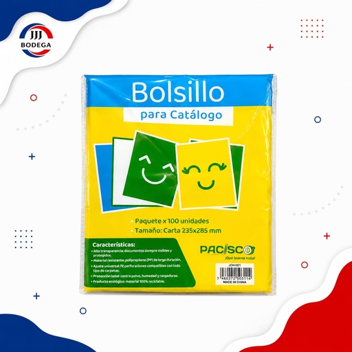 BOLSILLO CATALOGO DELGADO CARTA PAQ X100und 
