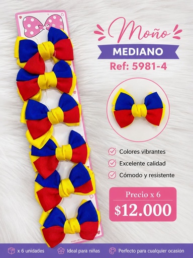 [5981-4] MOÑO MEDIANO TIRA X 6UND 