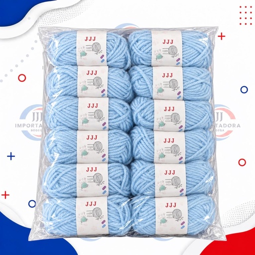 [JJJ260756] LANA ESCOLAR COLOR AZUL CLARO X7G