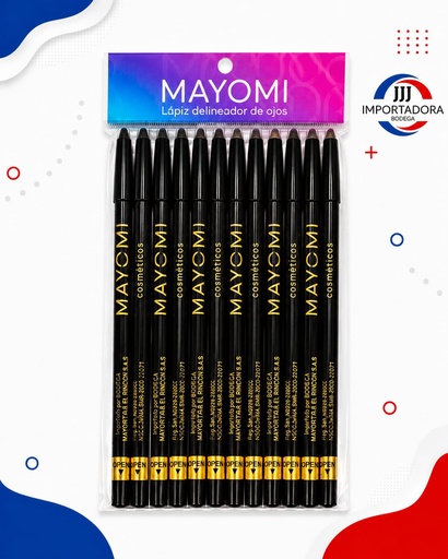 [BMR-2207-1] LAPIZ OJOS MAYOMI NEGRO x12und