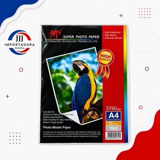 PAPEL FOTOGRAFICO 180GR X20H