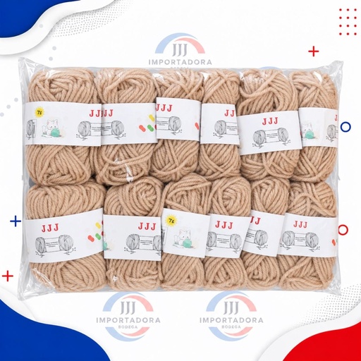 [JJJ260757] LANA ESCOLAR COLOR CAFE CLARO X7G