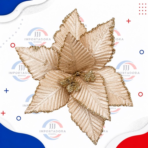 [JJJ260376] FLOR NAVIDAD CHAMPAN 24 CM    