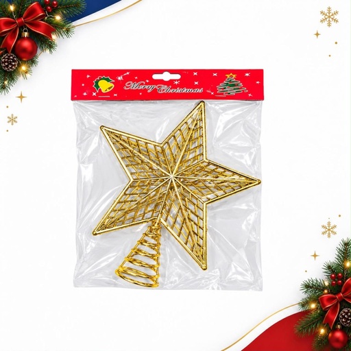 [JJJ260033] DECORACION NAVIDAD ESTRELLA 19*22CM
