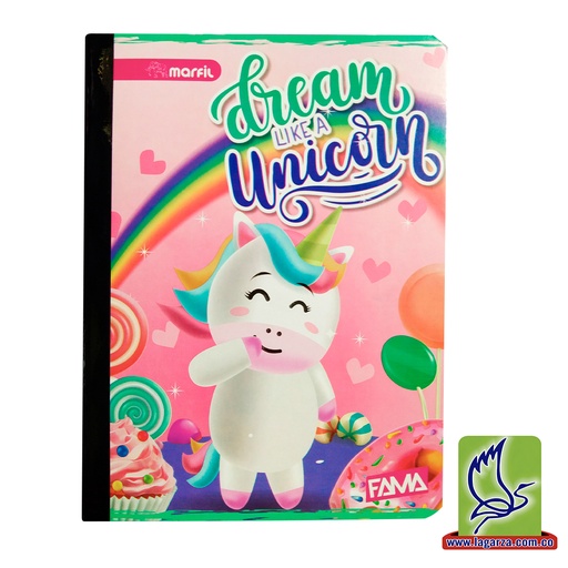 CUADERNO COSIDO ECO DOBLE LINEA NIÑA X50H 