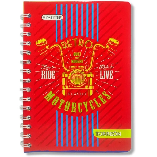 CUADERNO ARGOLLADO PEQUEÑO LINEA HOMBRE TORREON