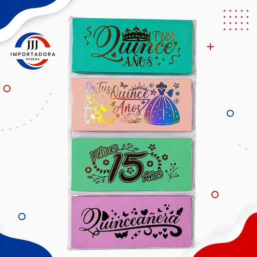 LLUVIA DE SOBRES ESTAMPADO PASTEL X12und QUINCE AÑOS