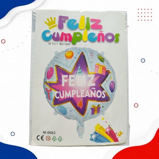 [M-0082] GLOBO METALIZADO FELIZ CUMPLEAÑOS