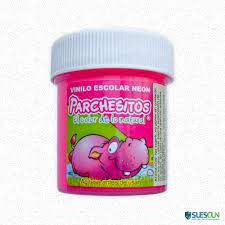 PARCHESITOS VINILO ROSADO NEON X 41GR