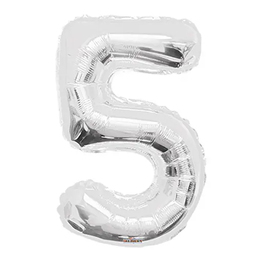 [JJJ253041] GLOBO METALIZADO PLATA 32" N.5