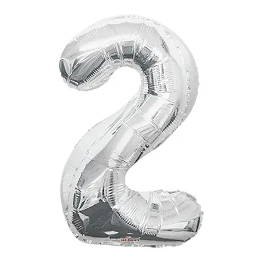 [JJJ253041] GLOBO METALIZADO PLATA 32" N.2