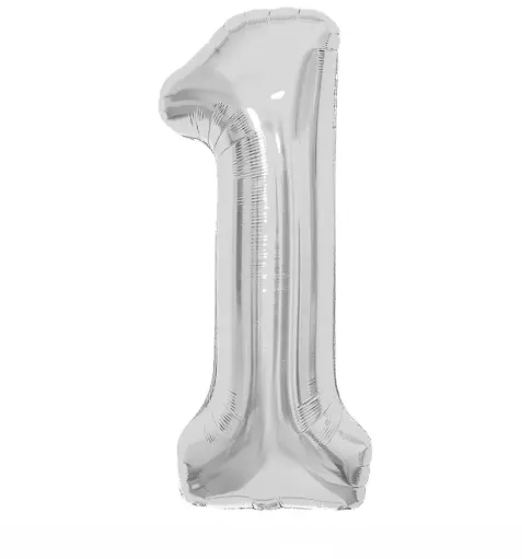 [JJJ253041] GLOBO METALIZADO PLATA 32" N.1