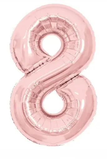 [JJJ253108] GLOBO METALIZADO 16" ORO ROSA N.8