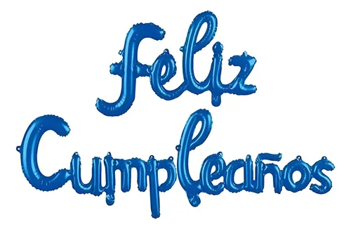 [JJJ251536] GLOBO FELIZ CUMPLEAÑOS AZUL