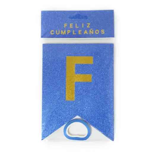 [JJJ251527] BANDERIN FELIZ CUMPLEAÑOS ESCAR. AZUL CLARO 