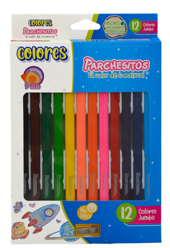 PARCHESITOS COLOR JUMBO TRIANGULARES 5mm x12und 