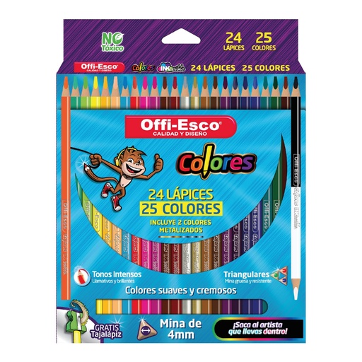 [OE-146] OFFI-ESCO COLOR LARGO 4mm (2metalizados)X24/25