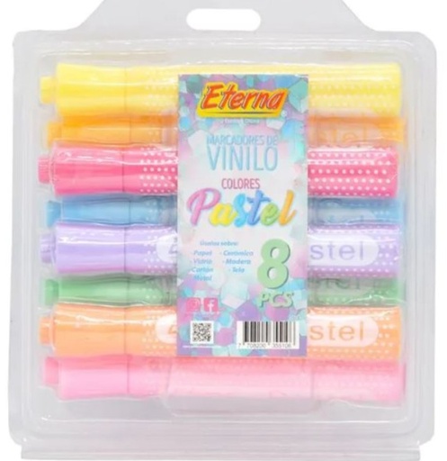 [ET574] ETERNA MARCADORES VINILO PASTEL x8und
