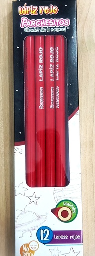 PARCHESITO LAPIZ REDONDO ROJO 3mm x12und