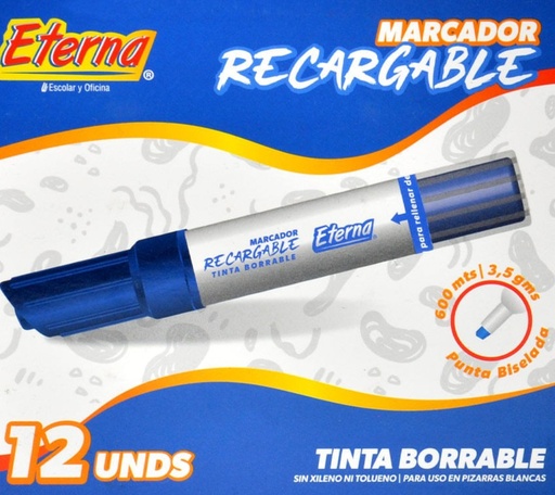 [ET955] ETERNA MARCADOR RECARGABLE AZUL